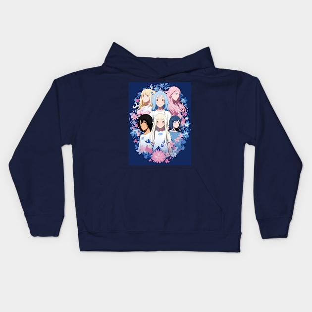 anohana fanart anime graphic tee Kids Hoodie by FunartsbyM